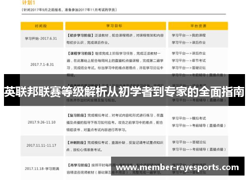 英联邦联赛等级解析从初学者到专家的全面指南 英联邦联赛等级解析从初学者到专家的全面指南