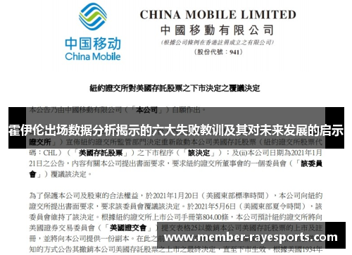 霍伊伦出场数据分析揭示的六大失败教训及其对未来发展的启示 霍伊伦出场数据分析揭示的六大失败教训及其对未来发展的启示